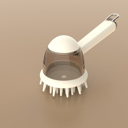 Long handle pet bath brush cat and dog scrub liquid bath comb
