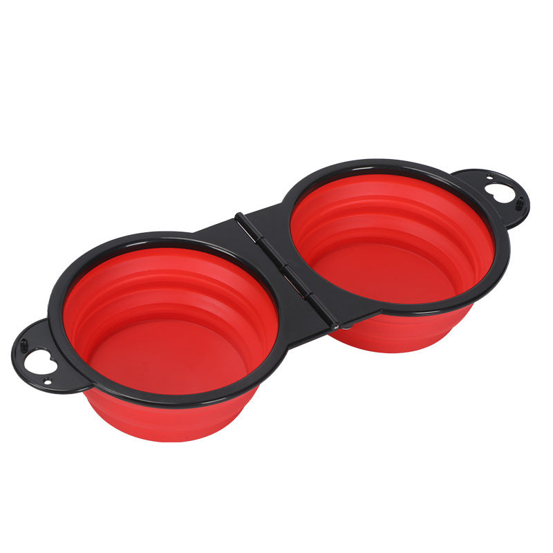 Pet Folding Bowl Dog Rice Bowl Portable One Out