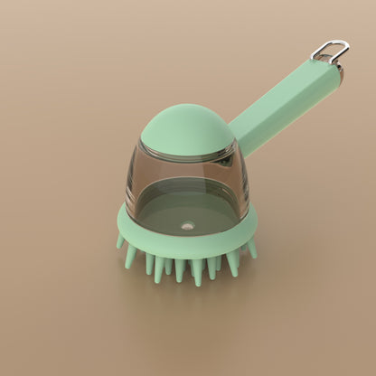 Long handle pet bath brush cat and dog scrub liquid bath comb