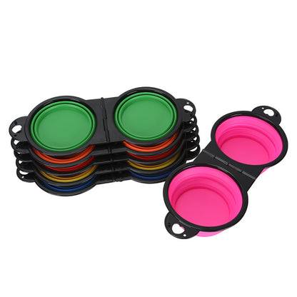 Pet Folding Bowl Dog Rice Bowl Portable One Out