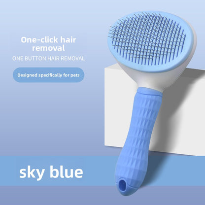Pet Hair Removal Brush with Self Cleaning Feature